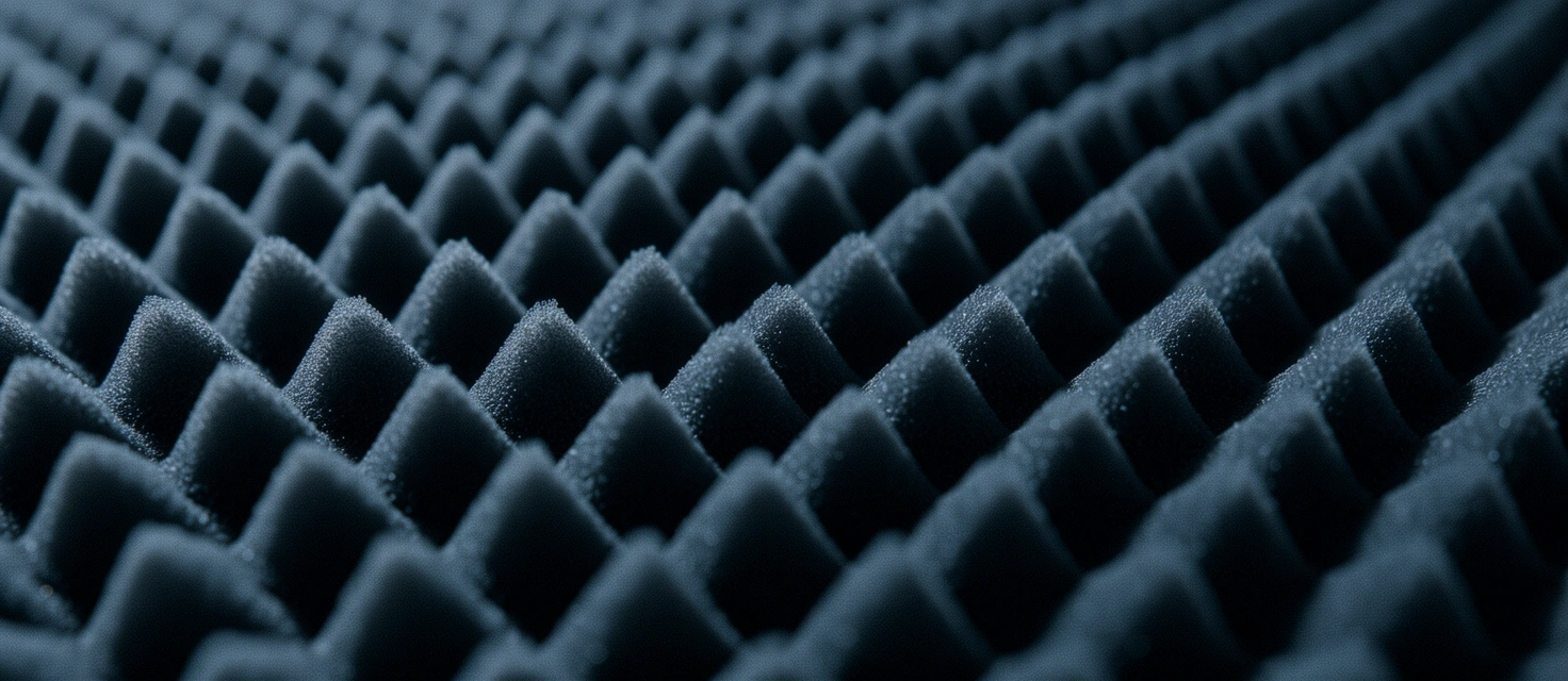 Textura táctil que representa la absorción del sonido y la calma