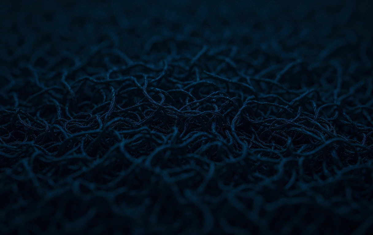 Textura de musgo denso que simboliza la absorción del sonido
